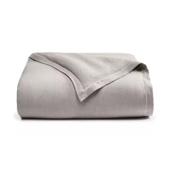 Hotel Collection Linen Blend Full Queen Comforter Cover Gray Grey - Picture 4 of 7